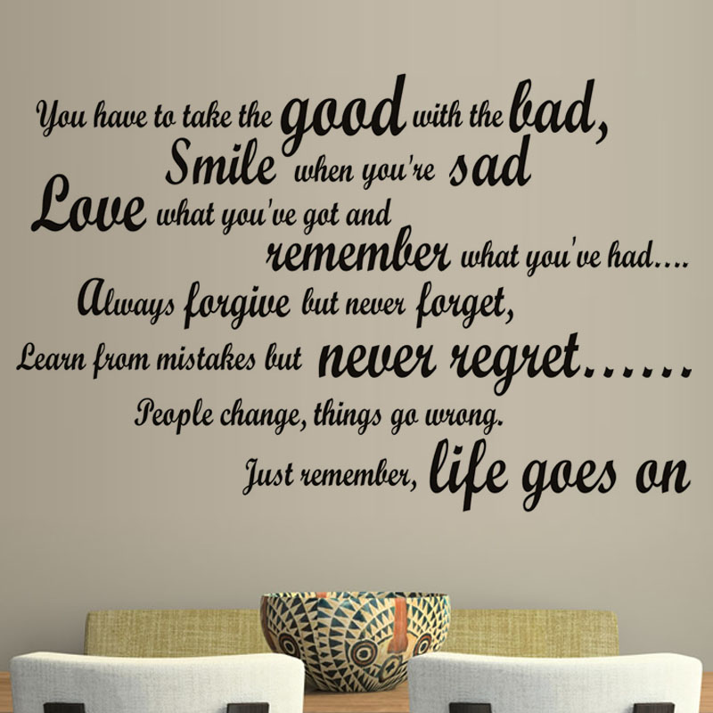 Hoge kwaliteit levenskunst quotes engels koop goedkope levenskunst ... Woonkamer tekst muurdecoratie