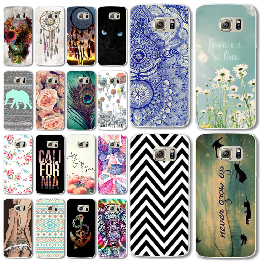 Phone Case for Samsung Galaxy S6 Free Shipping Hard Plastic Natural Flower Animals Pattern Fashion Style
