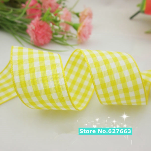 50YDS 1 25mm width styles polyester scottish font b tartan b font gingham ribbon bow decorative