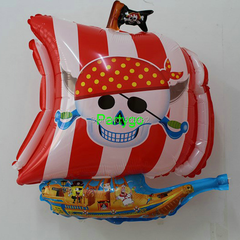 50pcs/lot irregular corsair balloon sea rover helium balloon pirate ship balloon foil balloon for party decoration