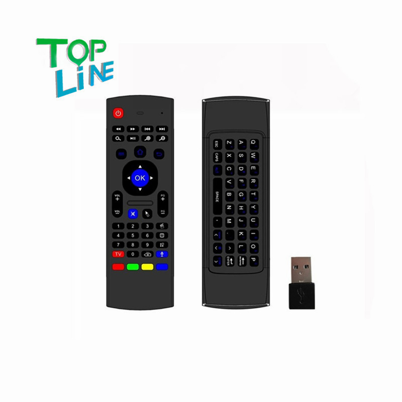 ANEWKODI 2.4GHz IR Remote Control Air Mouse Wireless Flying Double Keyboard Microphone Voice for XBMC Android Mini PC TV Box