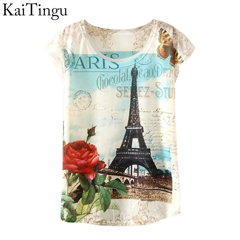 2015 New Fashion Vintage Spring Summer Harajuku T Shirt Women Clothing Tops Tshirt Blouse Print T