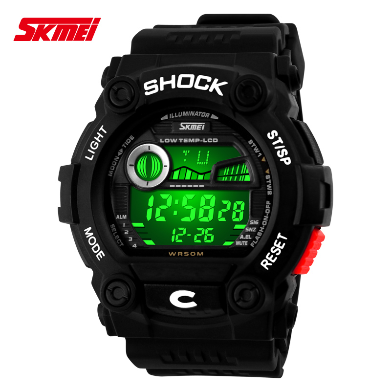 SKEMI Outside sport watches waterproof shockproof multifunctional hiking electronic male table male inveted submersible