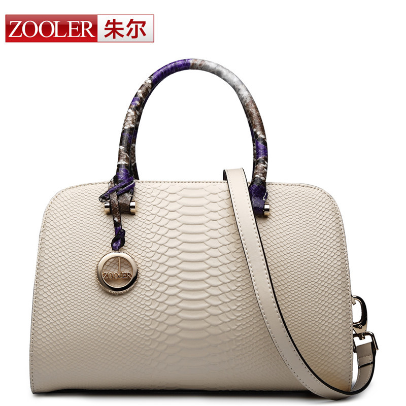 ZOOLER Women leather bag bags handbags women famous brands Desigual Serpentine grain Shoulder Bag Authentic top