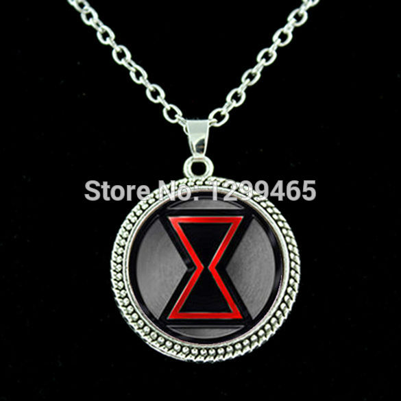006 Black Widow Emblem Necklace, Black Widow Pendant, Perfect gift