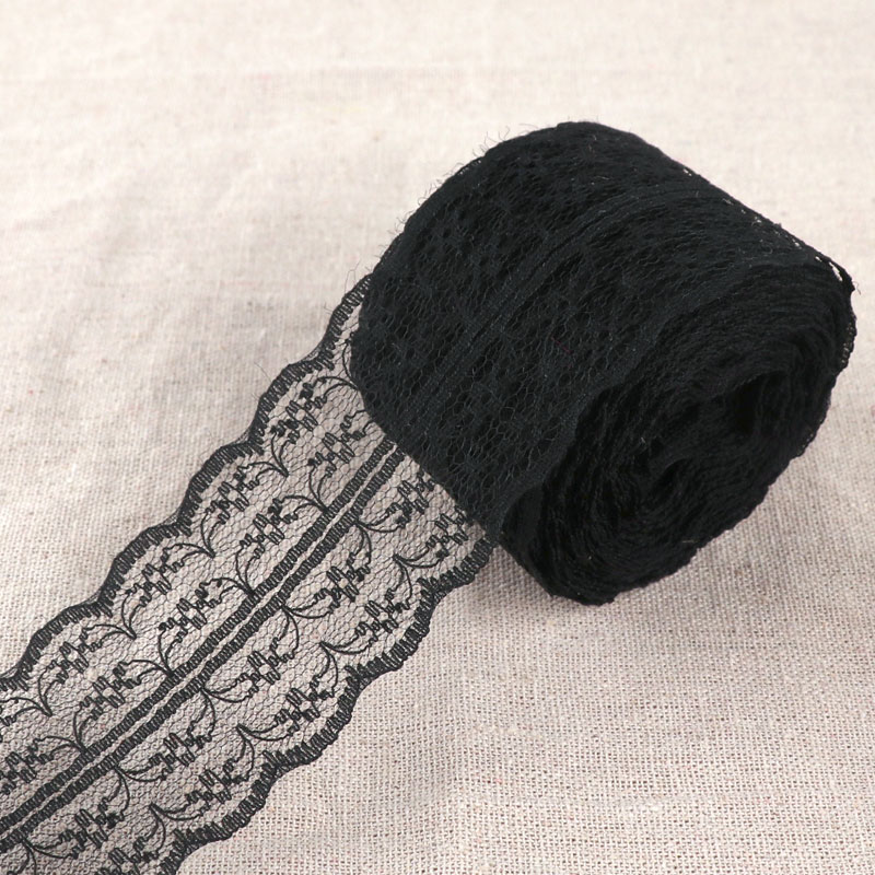 Description Picture 4 of item10Meters/Roll 4.5cm Beautiful Lace Trim  DIY Apparel Sewing & Fabric Wedding Christmas Decoration Floral Embroidered Lace Ribbon