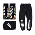 2016 Autumn Winter OFF WHITE Sweatpants Men Women 100 Cotton Hip Hop Casual Joggers OFF WHITE
