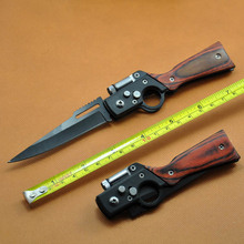 AK47 type Tactical Folding Blade Knife Survival Outdoor Hunting Camping Combat Pocket Knife With LED light Free Shipping