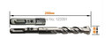 6PCS pack 6 16 200mm Solid alloy Tip SDS Plus Round Shank Hammer Drill Bit for