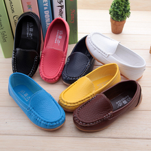 2016 NEW Children Shoes boys Kids PU Leather Sneakers Boys Girls Boat Shoes Slip On Soft Casual Flats shoes sandals Size 21-30