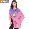 2016 winter new brand designer horse print hight quality wool shawl and pashminas cosy scarf for