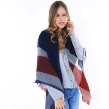 2015 New Arrival Hot Sale Big Square Soft Classic Tartan Shawl Wrap European Style Plaid Women Winter Desigual Scarf Spain