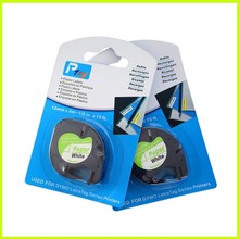 10PCS mixed models available compatible Dymo LetraTag 91200 BLACK ON WHITE paper label Tapes 12mm x 4m 1/2″ W X 13′ L