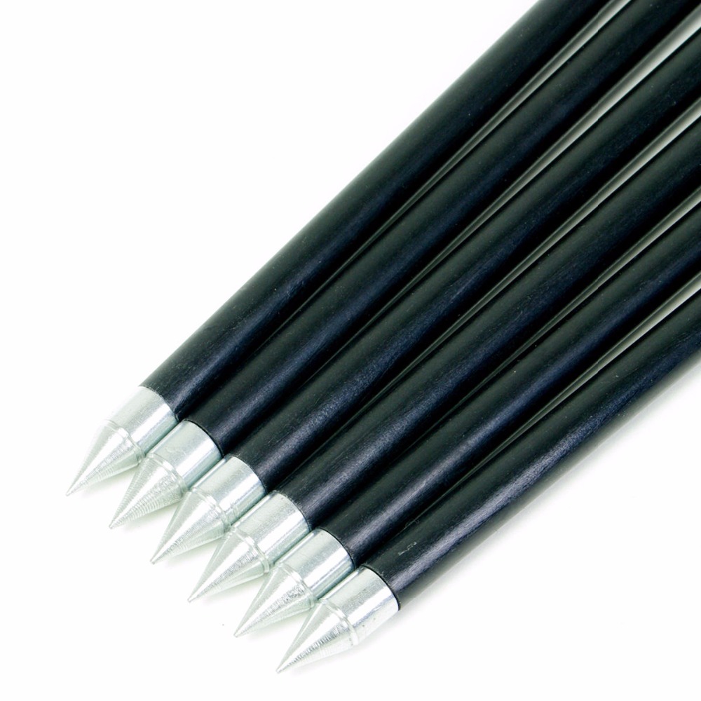 6pcs lot Target Shooting Fiberglass Arrows 31inch Spine 400 Black and White Plastic Feathers Arrows for