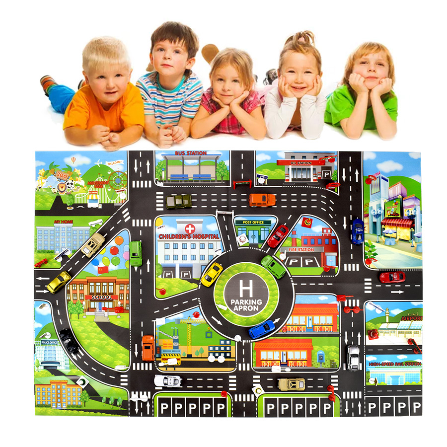 28pcs Car Toy Accessories Traffic Road Signs For Kid Children Play Learn Game 