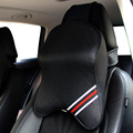 3D Memory Foam Car Leather Neck Pillow Super Soft Memory Foam Auto Seat Cover Head Neck