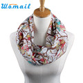 Newly Design Women Ladies Owl Cartoon Print Scarf Warm Wrap Shawl O Neck Rings 160405 Drop