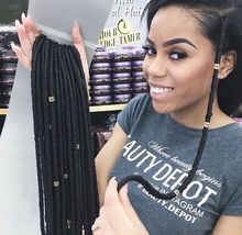 The Fastest And Easiest Faux Locs 14″ 100g/pack Janet Collection 2X Havana Mambo Twist Dread Faux Locs Braids Crochet Hair