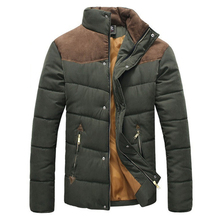 2015 New Arrival Mens Winter Jackets Men s Coat Collar Stitching Faux Suede Cotton padded Clothes