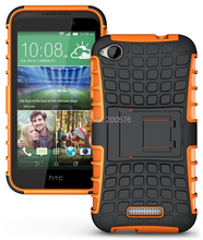 Mix Color TPU&PC Heavy Duty armor stand case for HTC Desire 320 case with stand Protective Skin Double Color Shock Prooffor #100