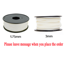 White colors 3d printer PLA filament 1.75mm 3mm ABS Consumables Material pear white Free shipping