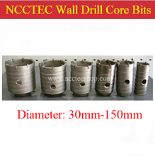 55mm diameter cabide wall hole drill core bits cutters + 110mm long square handle connection pole NCW55110S | FREE shipping