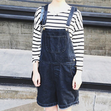 2016 NEW ARRIVAL WOMEN DENIM OVERALL SHORT JEANS FEMALE JUMPSUIT ADJUSTABLE STRAP