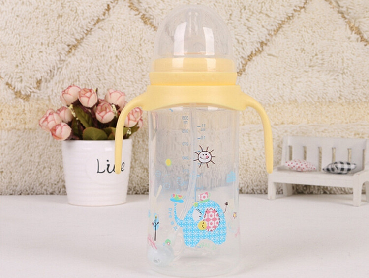 330ml Cartoon Silicone Baby Feeding Nursing Bottle Accessories Eating Milk Bottle Nuk Nipple Sippy Cup Children Kids Feeder (4)