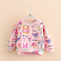 Baby Graffiti Hoodies 2017 Autumn Winter Korean New Girls Cute Top Kids Classical Brand Cartoon Rabbit