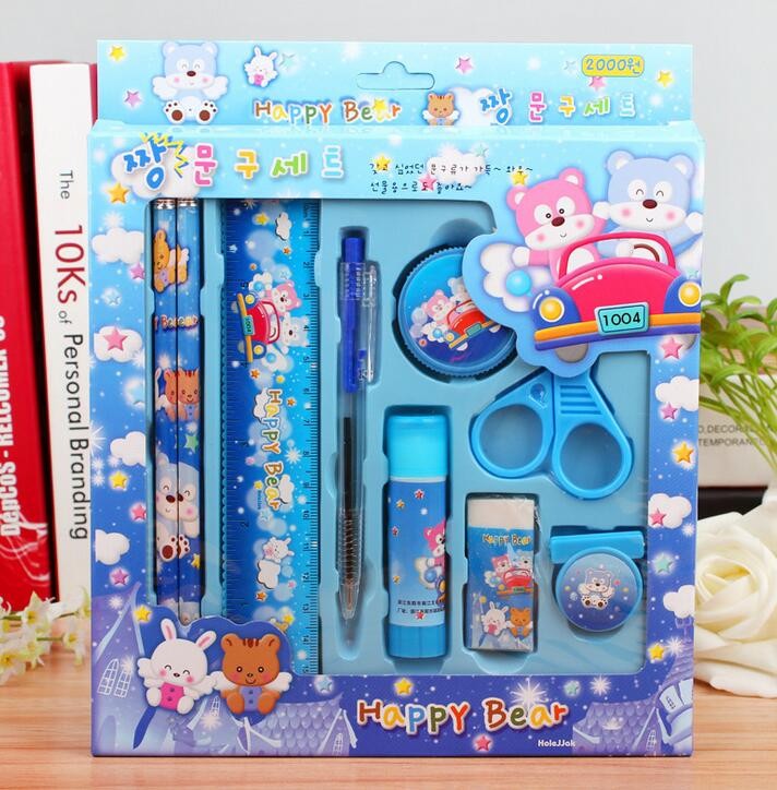 2019 wholesale kawaii stationery set for kids cute pencil case for