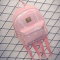 Korean Casual PU Leather Women Backpack Crocodile Rivet Bag College Wind Small Girls Backpacks Travel Bags