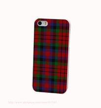 RED BLUE font b TARTAN b font SCARF FASHION Hard White Cover Case for iPhone 4