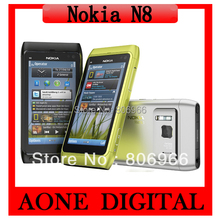 Original Refurbished Unlocked Nokia N8 12MP Camera 3G Wifi GPS Touch Screen Mobile Phone Free Shipping