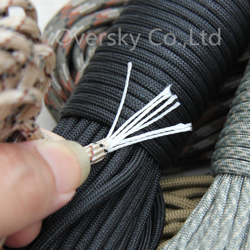 108 colors Paracord 550 Paracord Parachute Cord Lanyard Rope Mil Spec Type III 7Strand 100FT Climbing