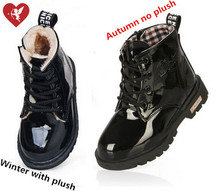 New Arrival 2015 Children Martin boots Autumn Winter Plus plush Kids Snow boots Boys Girls shoes