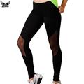 MADHERO Women s Clothes Hollow Running Fitness Yoga Pants Mesh Stitching Black Yoga Pants Sport Leggings