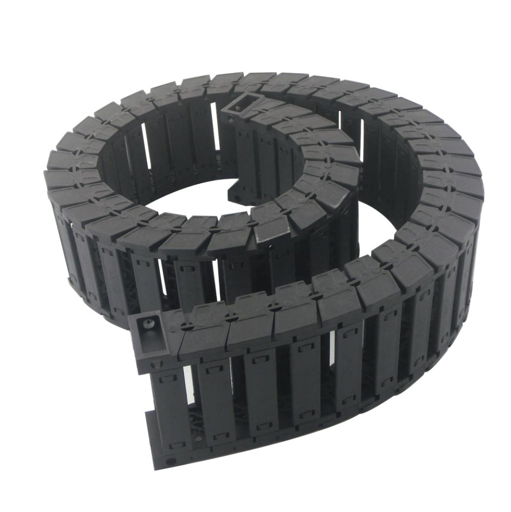 Description Picture 2 of itemTransmission Chains 25 x 57mm Internal Size L1000mm Length Mute Plastic Reinforced Nylon Towline Cable Drag Chain