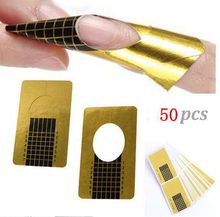 Wholesale 50pcs roll Professional Nail Tools Tips Nail Art Guide Form Acrylic Tip Gel Extension Sticker