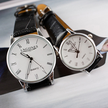 New 2015 Fashion Leather Lovers’ Watch Wristwatches Brand Geneva Dress Watches Women Men Wristwatch