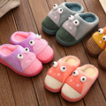 Winter Children s shoes girls boys Cartoon pattern shoes Lovely Frog Cartoon Half pack Cotton slippers