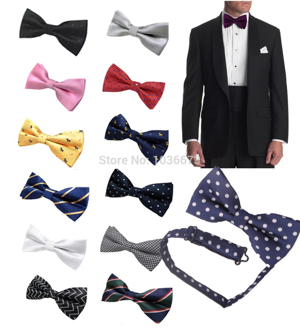Jacquard bowtie Weaves Classic Men\'s Bowties Suit Wedding Necktie Adjustable Bow Tie