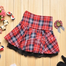 2016 Hot Sell New Fashion Popular Red Casual Scotland short skirts Student School Plaid Ball Gown Women Skirt LX01
