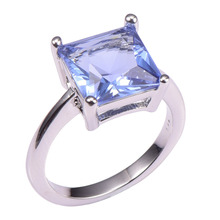 Classic Style Tanzanite 925 Sterling Silver Wedding Party Fashion Design Romantic Ring Size 5 6 7 8 9 10 11 12 PR40