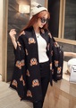 Luxury Brand Winter Bear Head Scarf Female Warm Long Section of Thicker Scarf Long Design Bear