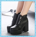 Punk Boots Spring Autumn Fashion Womens Shoes Heels Lace Up Platform