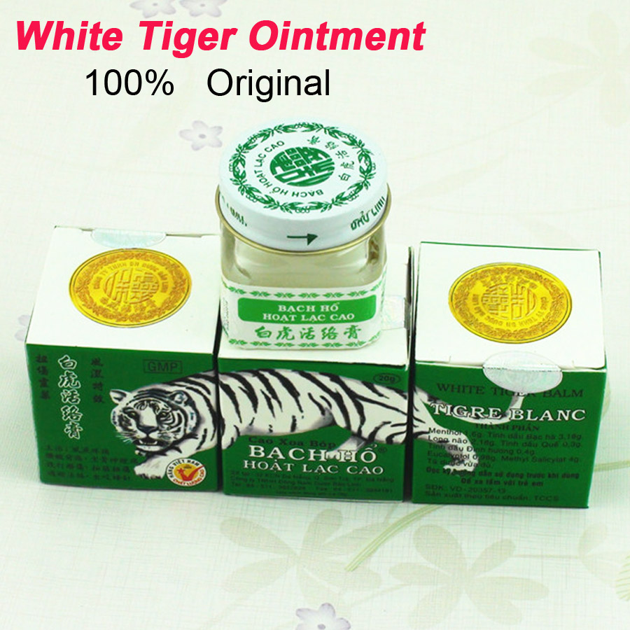 WhiteTiger Balm Ointment for Headache Toothache Stomachache Pain Relieving Patch Massage Relaxation Arthritis Essential Oil C085