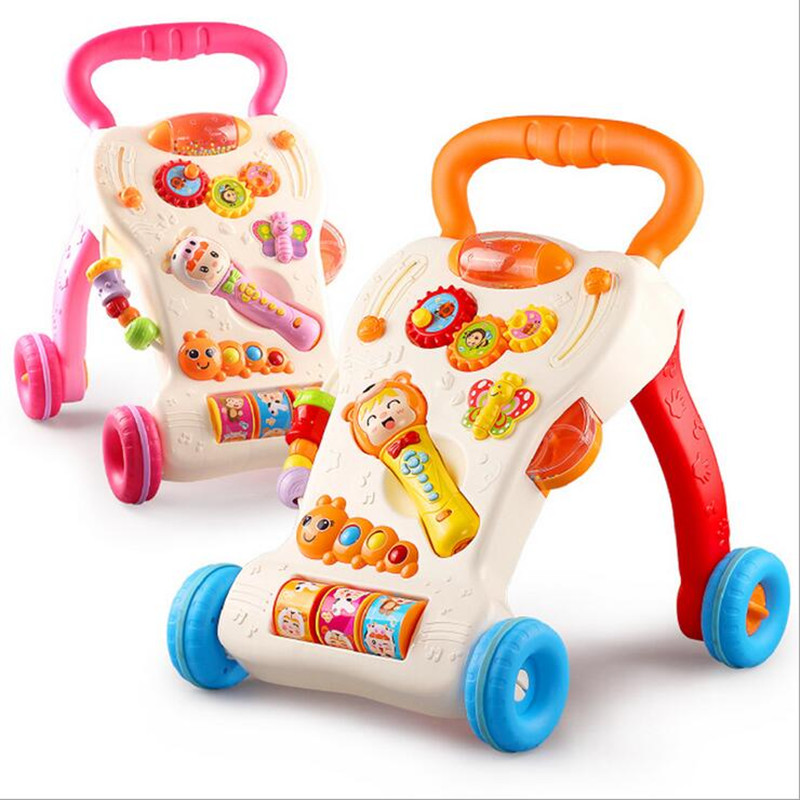 Lion Cartoon Walker Stroller Multifunctional Baby Music Walker font b Kids b font Toddler Stroller Lions