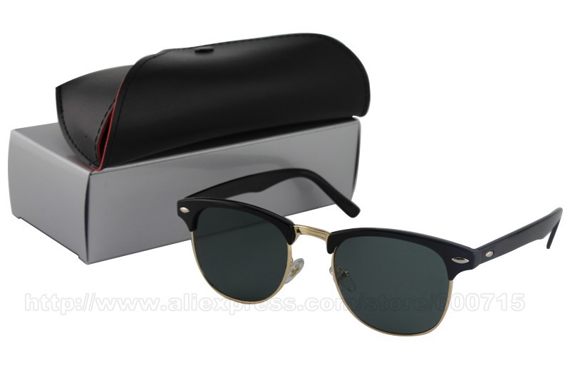 Free shipping 1pcs Mens Womens Unisex Style 3016 Sunglasses Bright Black Frame Glasses 9 Colors To
