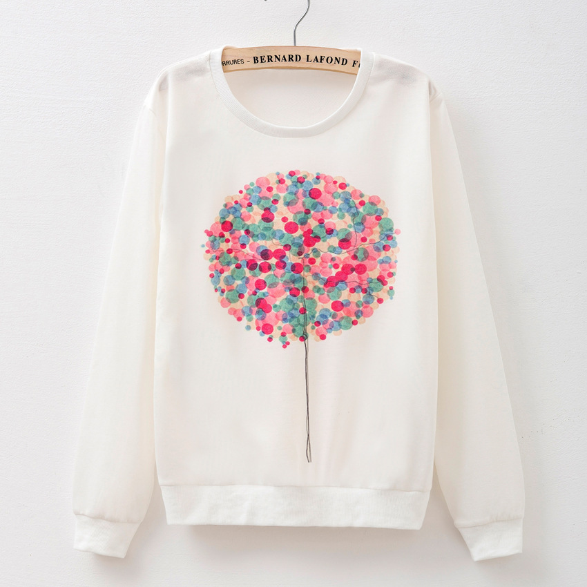 2015 new female Hoodie Sweatshirt print T-shirt sl...