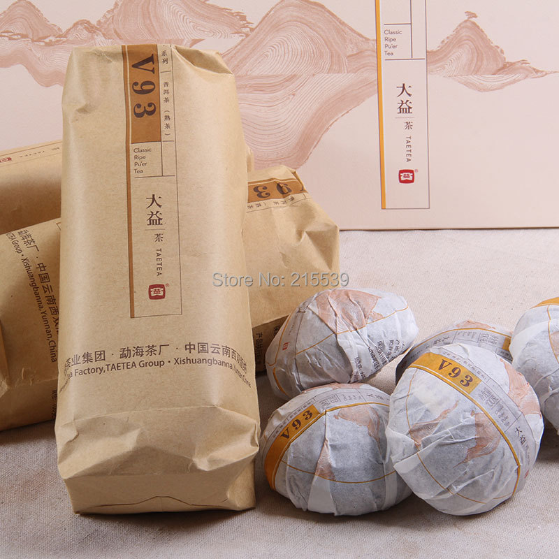  GRANDNESS V93 tea 2015 Yunnan ORIGINAL V93 MengHai Dayi V93 TAETEA Premium Ripe Shu Pu